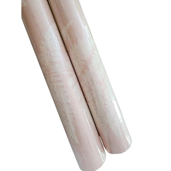 Wallpaper 2 New Rolls Carey Lind Pink White Textured Tropical 112 SQ FT Total - Picture 5 of 16